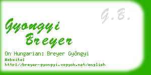 gyongyi breyer business card